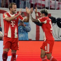 Luis Díaz festeja las dos grandes noticias que Harry Kane le dio al Bayern Múnich