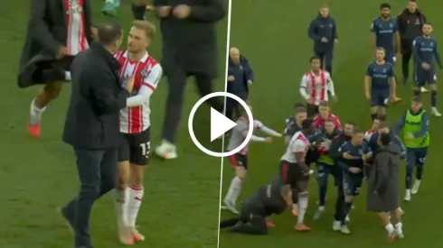 Frank Lampard, entrenador del Coventry City, fue increpado por los jugadores del Southampton al celebrar el empate.