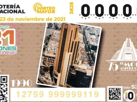 Lotería Nacional Sorteo Mayor: resultados y números que cayeron y sorteo 3828 martes 23 de noviembre | Lotenal