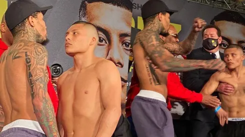 Duro cruce entre Gervonta Davis e Isaac Cruz.