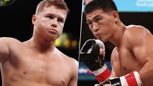 Canelo Álvarez vs Dmitry Bivol por el título mundial semipesado de la AMB (Foto: Getty Images).