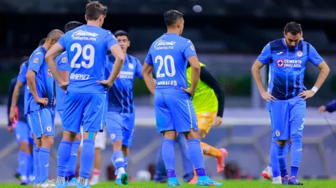 CIUDAD DE MEXICO, MEXICO - FEBRERO 12: Jugadores del en lamento durante el juego de la jornada 5 del Torneo Clausura 2022 de la Liga BBVA MX en el Estadio Azteca el 12 de Febrero de 2022 en Ciudad de Mexico, Mexico. (Foto: Mauricio Salas/JAM MEDIA)
