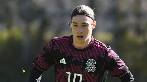 Marcelo Flores en un amistoso con la Sub-20 de México.