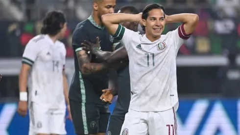 Diego Lainez en el partido amistoso ante Nigeria.