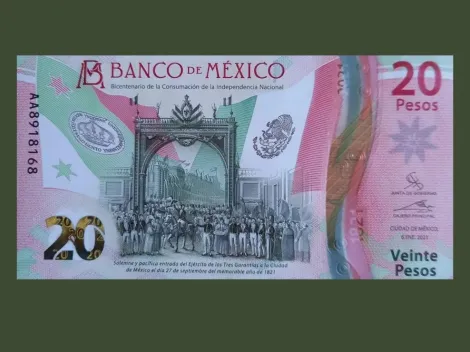 ¿Cuánto vale un billete de 20 pesos nuevo en México?