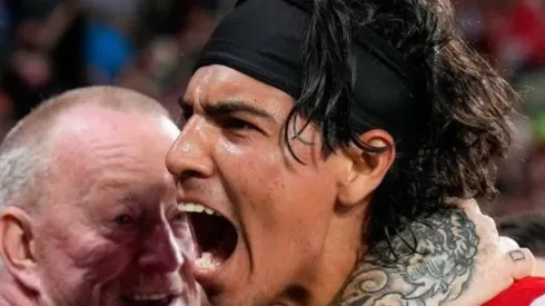 La euforia de Éric Gutiérrez tras conseguir su dramático gol.