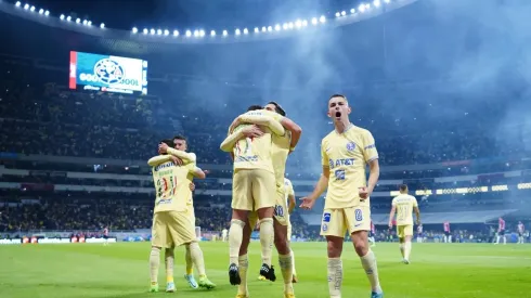 Ciudad de Mexico, 17 de septiembre de 2022. Alejandro Zendejas en festejo de gol, durante el partido de la jornada 15 del torneo Apertura 2022 de la Liga BBVA MX, entre las Águilas del America y las Chivas Rayadas del Guadalajara, celebrado en el estadio Azteca. Foto: Imago7/ Rafael Vadillo