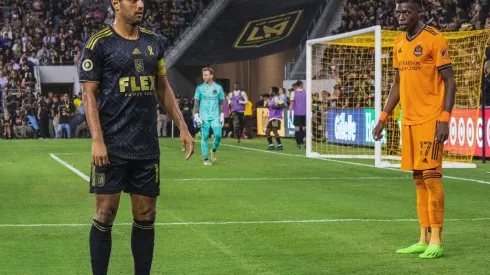 September 19, 2022, Los Angeles, California, USA: Carlos Vela 10 of the Los Angeles Football Club and Teenage Hadebe 17