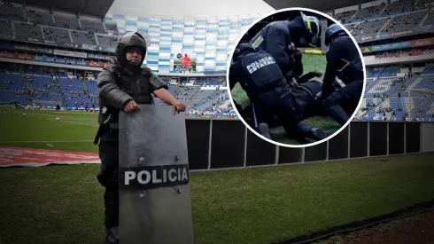 Desesperada situación para salvarle la vida a un policía en Puebla