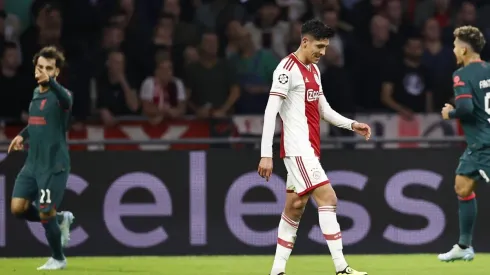 AMSTERDAM - (LR) Mo Salah of Liverpool FC celebrates the 0-1, Edson Alvarez of Ajax during the UEFA Champions League Gro