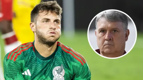 Santi Giménez, con un pie y medio fuera del Mundial.