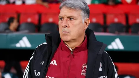 Gerardo Martino en el partido amistoso de México contra Irak.