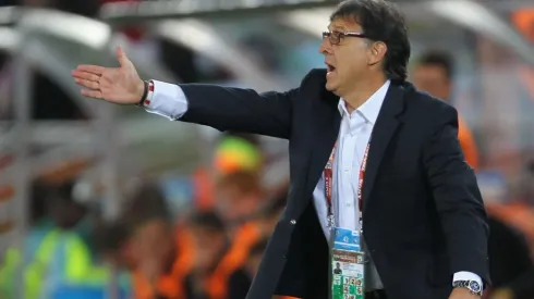 Gerardo Martino al mando de Paraguay en Sudáfrica 2010.