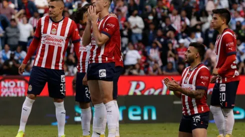 Las Chivas en su eliminación en el Repechaje del torneo Apertura 2022.