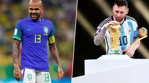 Dani Alves también felicitó a Messi tras la final del Mundial
