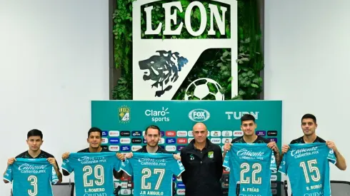 El Club León, en presentación de refuerzos para el Clausura 2023.