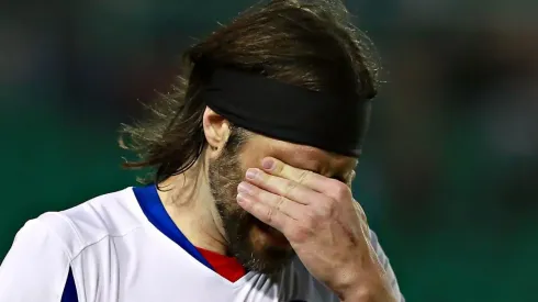 Mariano Pavone con Cruz Azul en el torneo Apertura 2017.