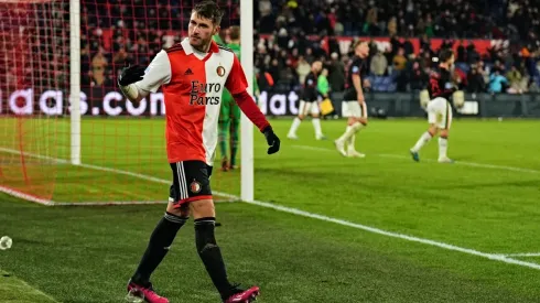 KNVB Beker: Feyenoord v NEC Nijmegen Rotterdam - Santiago Gimenez of Feyenoord scores the 3-3 during the match between F