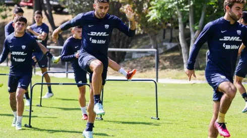 Salvio volvió a entrenar con sus compañeros.