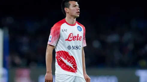 SSC Napoli v US Cremonese - Serie A Hirving Lozano of SSC Napoli looks on during the Serie A match between SSC Napoli an