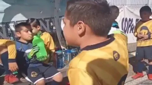 Fotograma del video del aficionado universitario.