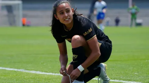 Bibiana Quintos durante el partido ante Rayadas.