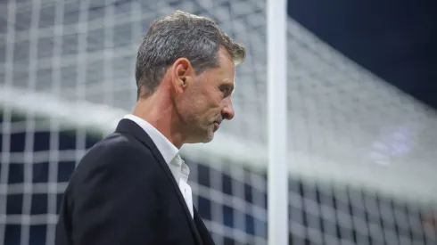 MEXICO CITY, MEXICO – MARCH 26: Diego Cocca coach of Mexico looks on after the match between Mexico and Jamaica as part of the CONCACAF Nations League at Azteca stadium on March 26, 2023 in Mexico City, Mexico. (Photo by Hector Vivas/Getty Images)