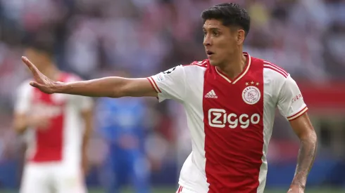 AMSTERDAM, NETHERLANDS - SEPTEMBER 07: Edson Alvarez of Ajax in action during the UEFA Champions League group A match between AFC Ajax and Rangers FC at Johan Cruyff Arena on September 07, 2022 in Amsterdam, Netherlands. (Photo by Dean Mouhtaropoulos/Getty Images)