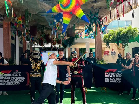 “No pierdas el tino”… Checo y Max Verstappen rompen la piñata