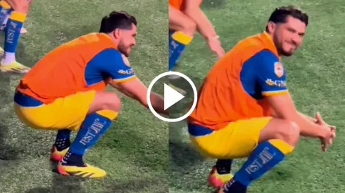 La reacción de Henry Martin al divertido momento.