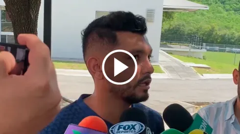 El futbolista de Rayados habló con los medios de comunicación.