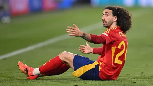 Marc Cucurella, silbado en la final en Alemania.