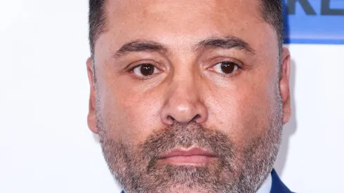 Óscar de la Hoya se cruzó con Shakur Stevenson por William Zepeda.