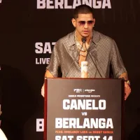 Edgar Berlanga carga contra David Benavidez y lo trata de payaso en la previa de su pelea vs. Canelo Álvarez