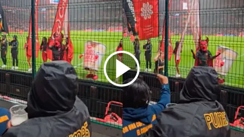 La botarga del Toluca hizo enloquecer al público aurizul.