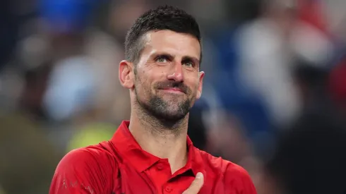 Sport Bilder des Tages 241011 — SHANGHAI, Oct. 11, 2024 — Novak Djokovic gestures after the men s singles quarterfinal match between Jakub Mensik of the Czech Republic and Novak Djokovic of Serbia at the ATP, Tennis Herren World Tour Shanghai Masters tennis tournament in Shanghai, east China, Oct. 11, 2024. SPCHINA-SHANGHAI-TENNIS-ATP TOUR-SHANGHAI MASTERSCN XuxYanan PUBLICATIONxNOTxINxCHN