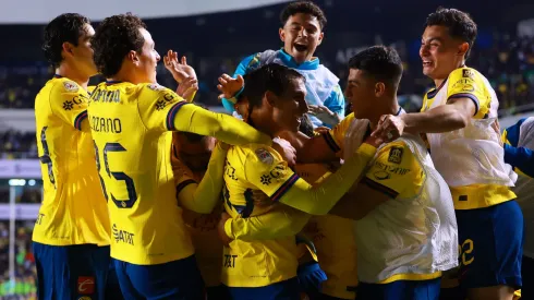 Los jugadores de América, a puro festejo.