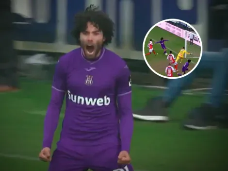 César Huerta convirtió un gol en su debut con el Anderlecht
