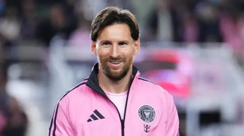 Lionel Messi antes de disputar un partido con Inter Miami