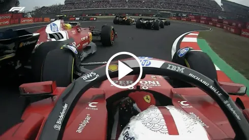 Charles Leclerc chocó a Lewis Hamilton en China