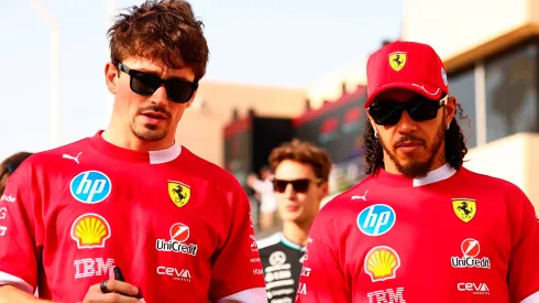 Charles Leclerc y Lewis Hamilton, pilotos de Ferrari