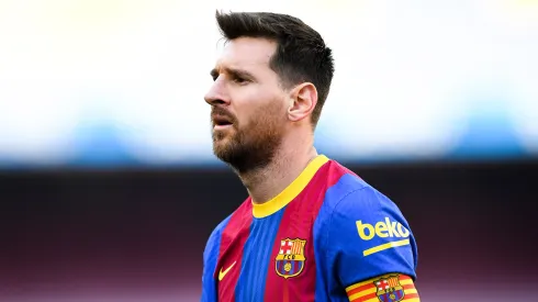 Lionel Messi con la playera de Barcelona