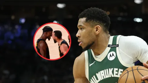 Jimmy Butler, Stephen Curry y Giannis Antetokounmpo.