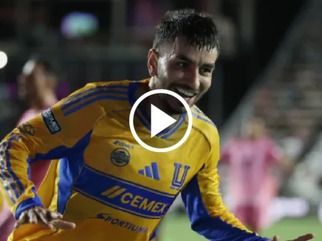 El gol de Ángel Correa para el 1-1 de Tigres ante Inter Miami en la Leagues Cup