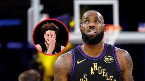 LeBron James con el nuevo refuerzo de los Lakers.