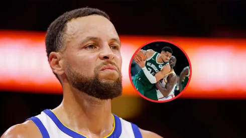 Stephen Curry, Giannis Antetokounmpo y Draymond Green.