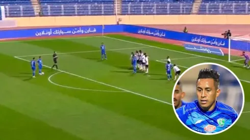 El golazo de Christian Cueva en Arabia Saudita. Foto: Fateh Club (Twitter)