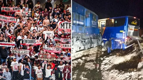 Tragedia en la carretera: bus que transportaba hinchas de Universitario se estrelló con un tren. (Foto: Twitter)