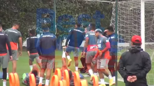 Christian Cueva y su broma con Alexander Succar durante los entrenamientos en VIDENA
