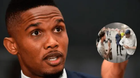 Samuel Eto'o patea a hincha después de un partido